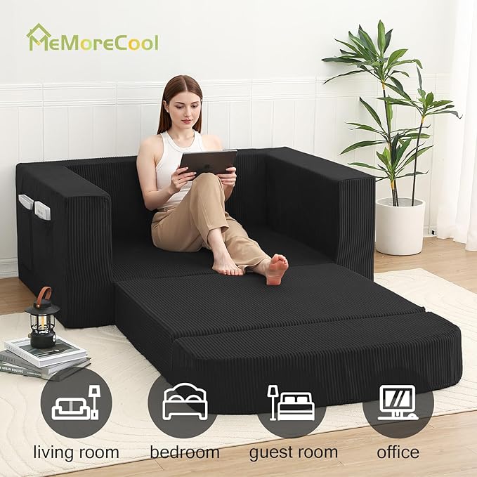 MeMoreCool Convertible Sofa Bed, Pull Out Loveseat Sleeper Sofa, Small Boneless - Image 6