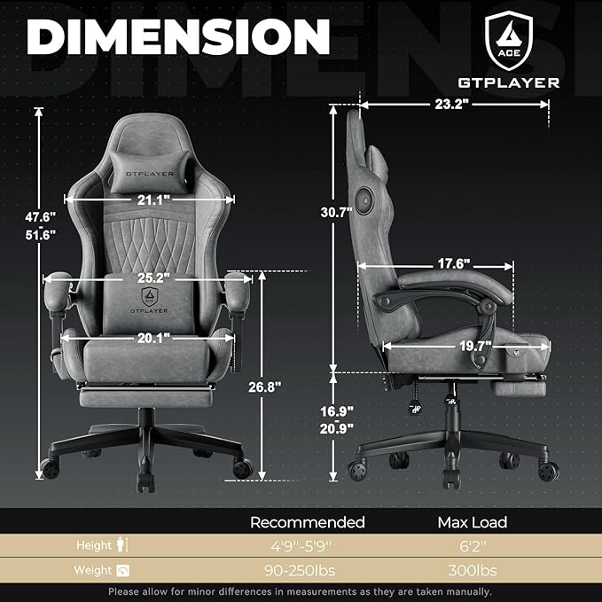 GTPLAYER ACE-PRO Music Gaming Chairs – Built-in Speakers, App Support & - Image 3
