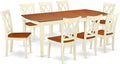 East West Furniture DOCL9-BMK-W 9 Piece Dining Table Set Includes a Rectangle by EastWestFurniture