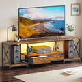LED TV Stand with 2 Fabric Drawers by DSAFGGY