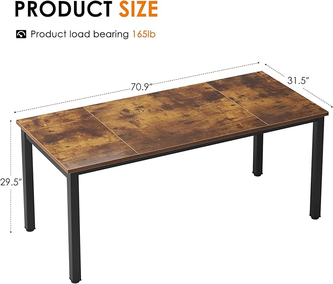 Need 70.8 Inch Executive Office Desk, Large Stylish Computer Desk, Simple Study - Image 3