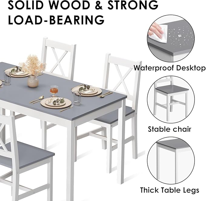 sogesfurnituer 5 Piece Kitchen Dining Room Table Sets - Image 4