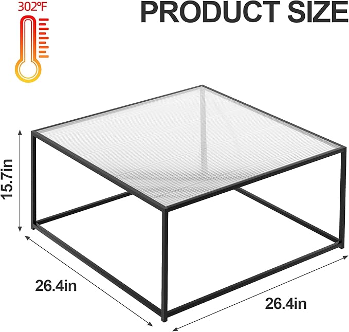Glass Coffee Table Modern Center Table, Minimalist Coffee Table Sofa Side Tea - Image 2