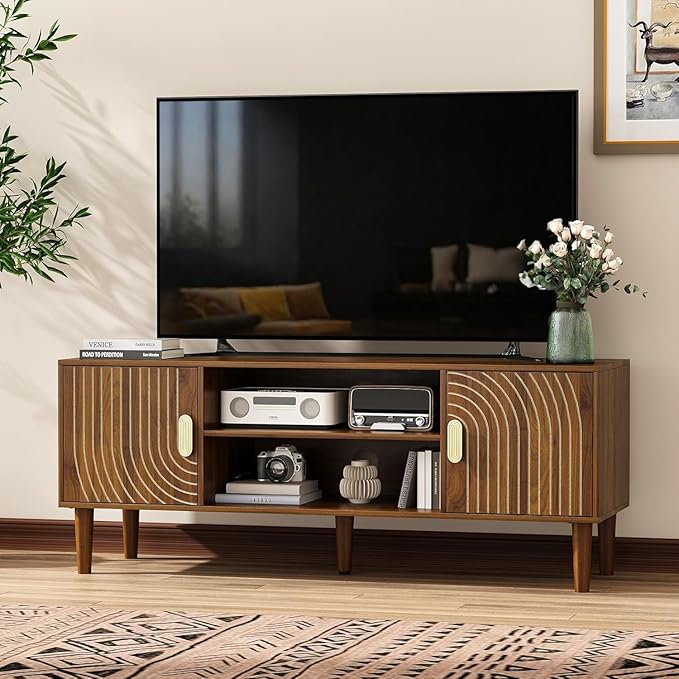 47" TV Stand for TVs up to 55 Inch, Entertainment Center by Algherohein