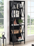 HOMISSUE Tall Bookshelf, 6-Tier Book Shelf, Rustic Wood Metal Bookshelves and by Homissue