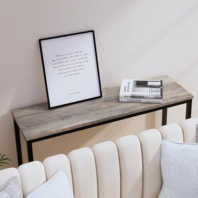 39.4” Console Table, Hallway Entrance Table Sofa Table Behind Couch, - Image 8