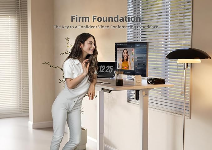 YDN Standing Desk with Drawers, 48 x 24 Inch Electric Adjustable Height Stand - Image 9