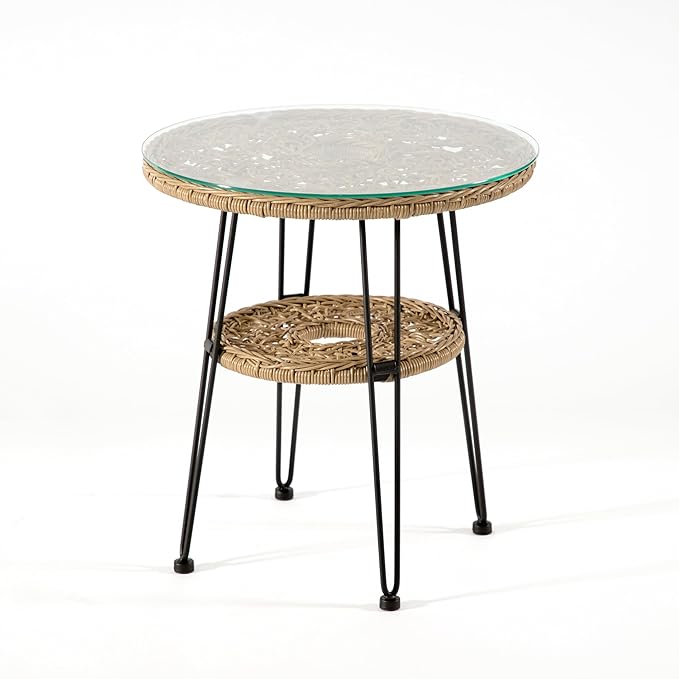 Muse & Lounge Co. Ysar Boho 19-inch Round Coffee Table Outdoor by Unknown