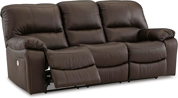 Signature Design by Ashley Leesworth Modern Leather Match Power Reclining Sofa - Image 9