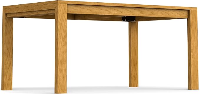 SIMPLIHOME Wilson Dining Table, Solid Wood Oak Veneer, 60 x 36 inches, - Image 8