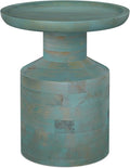 SIMPLIHOME Haynes 16-inch Wide Solid Mango End Table in Teal Wash, Handcrafted by SimpliHome
