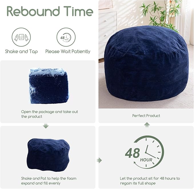 HIGOGOGO Giant Bean Bag Chair Bed - Image 7