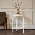 Accent Wood End Table, 2-Tier Round Bedside Table, Natural Side Table Nightstand by Unknown
