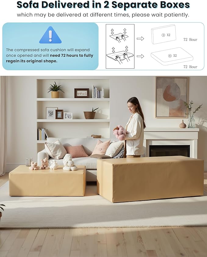 Queen Pull Out Sofa Bed, 2-in-1 Convertible Sleeper Sofa Couch - Image 8