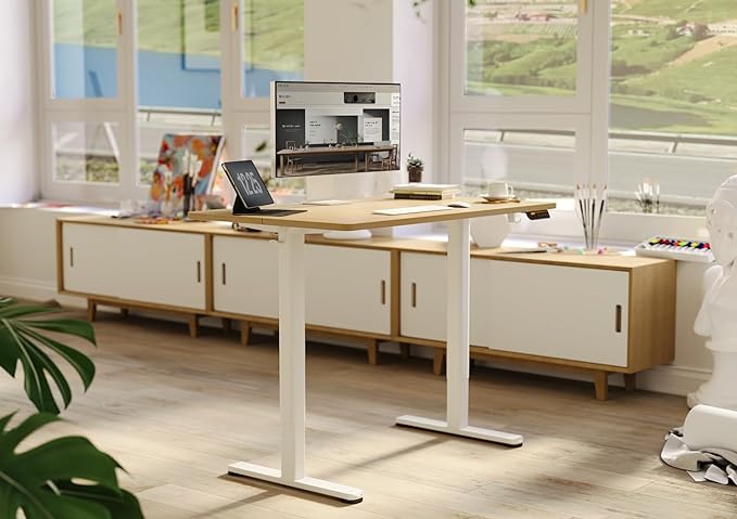 Claiks Electric Standing Desk, Adjustable Height Stand up Desk, 48x24 Inches - Image 6