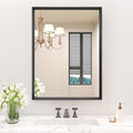 20x30 Inch Bathroom Mirror, Matte Black Framed Rectangle, 4MM Tempered Glass by JISOSO