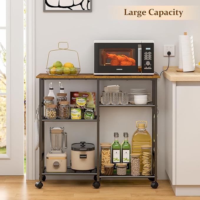 Kitchen Microwave Cart, Microwave Stand - Image 4