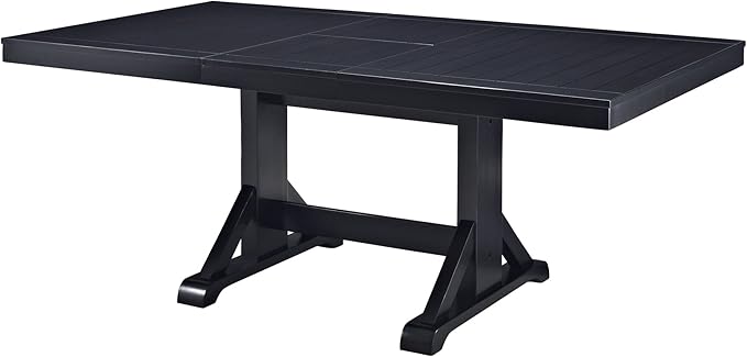 Walker Edison 6-Piece Black Solid Wood Dining Set - Image 8