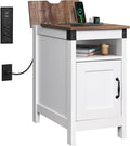 WLIVE White Farmhouse End Table by WLIVE