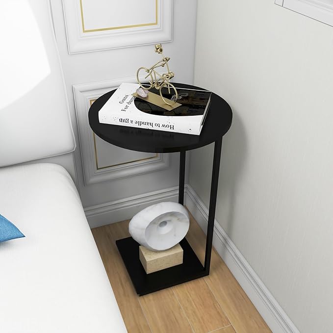 DCLRN C Table End Table Set of 2, C Shaped End Table - Image 6