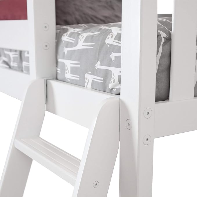 Max & Lily Triple Twin Bunk Bed, Solid Wood Bed Frame - Image 7
