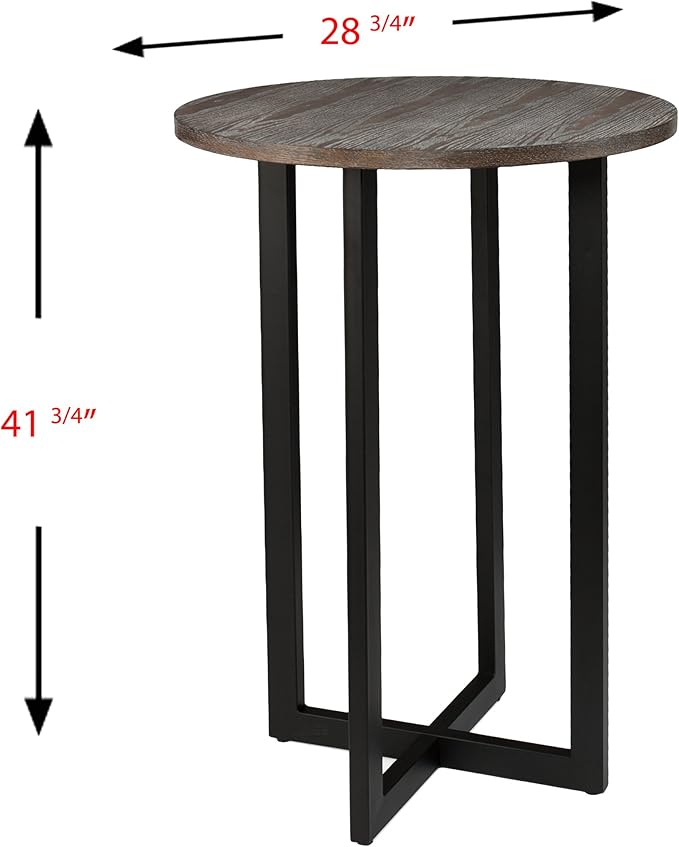 SEI Furniture Danby 42" Bar Bistro Table, Burnt Oak - Image 3