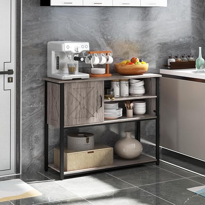 41" Console Table with Storage Cabinet, Sofa Table with Storage Shelves - Image 6