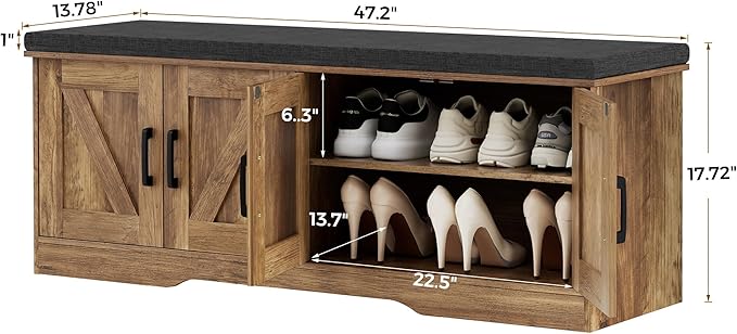2-Tier Storage Bench, Shoe Bench - Image 3