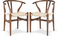 POLY & BARK Weave Dining Chairs – Mid-Century Modern Wishbone Dining Chairs by POLYBARK