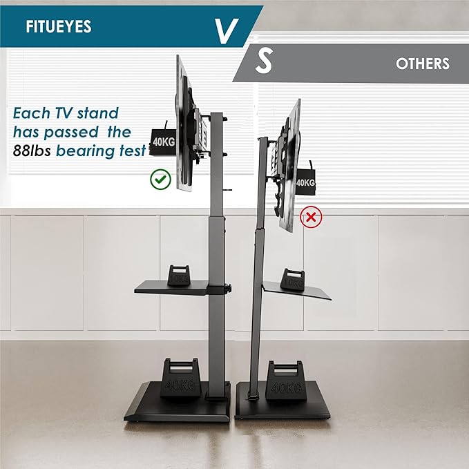 FITUEYES Floor TV Stands with Swivel TILT Mount - Image 6