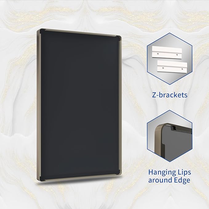 WEER 48x32 Inch Bronze Bathroom Mirror - Image 7