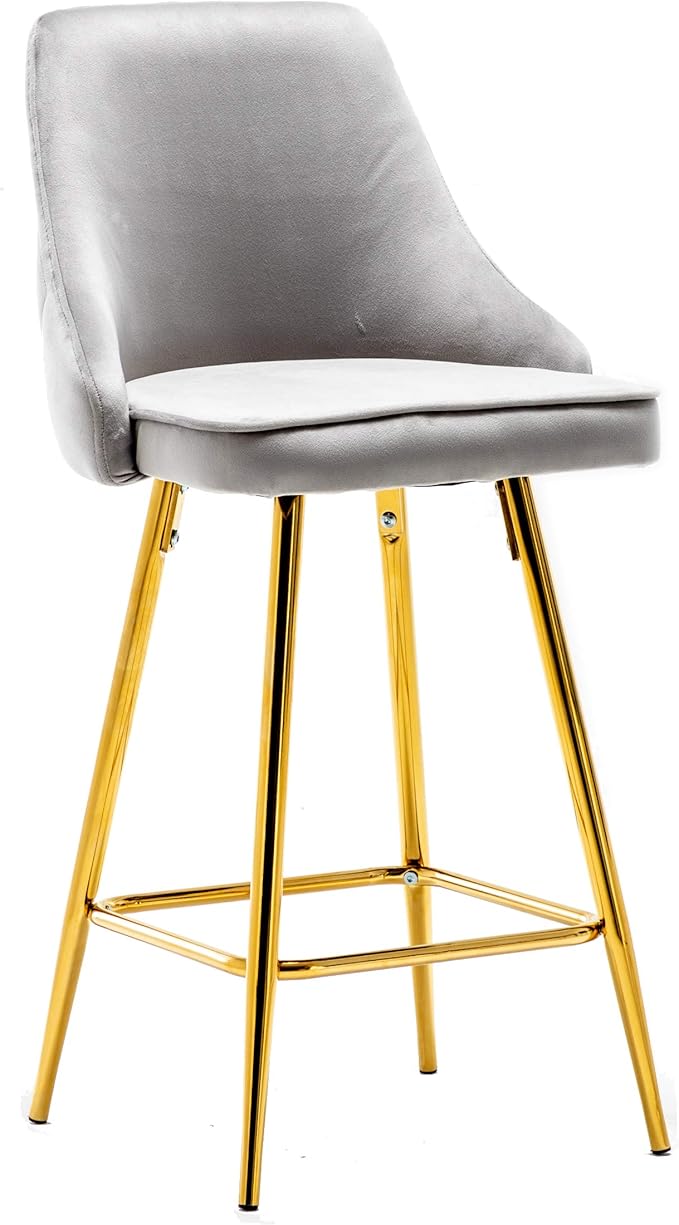 BTEXPERT Set of 2. Upholstered Dining Bar Chairs Footrest High Back Counter - Image 4