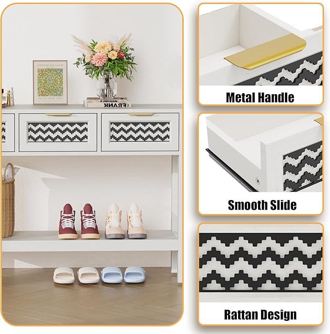 Entryway Table, Boho Console Table - Image 5
