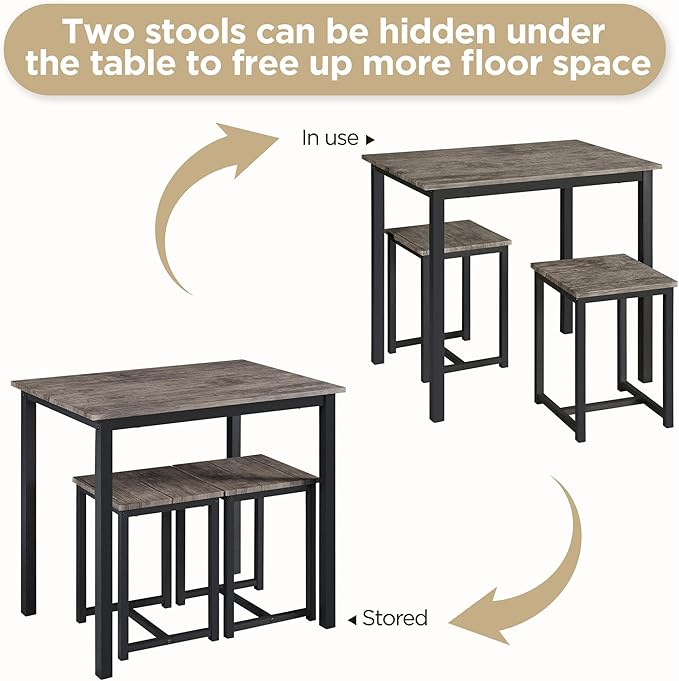 Yaheetech 3 Piece Dining Table Set - Image 5