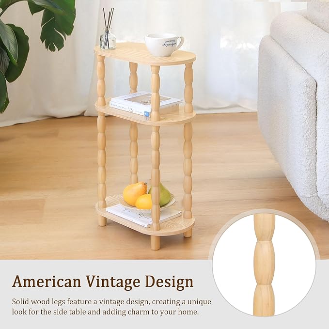 MaxSmeo Narrow End Table, Small Narrow Side Table - Image 4