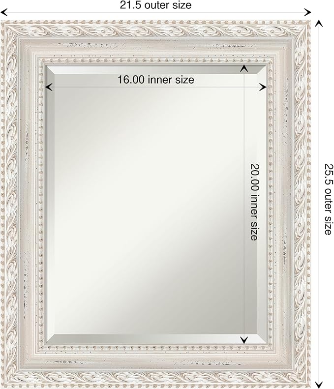 Amanti Art White Bathroom Mirror - Image 4