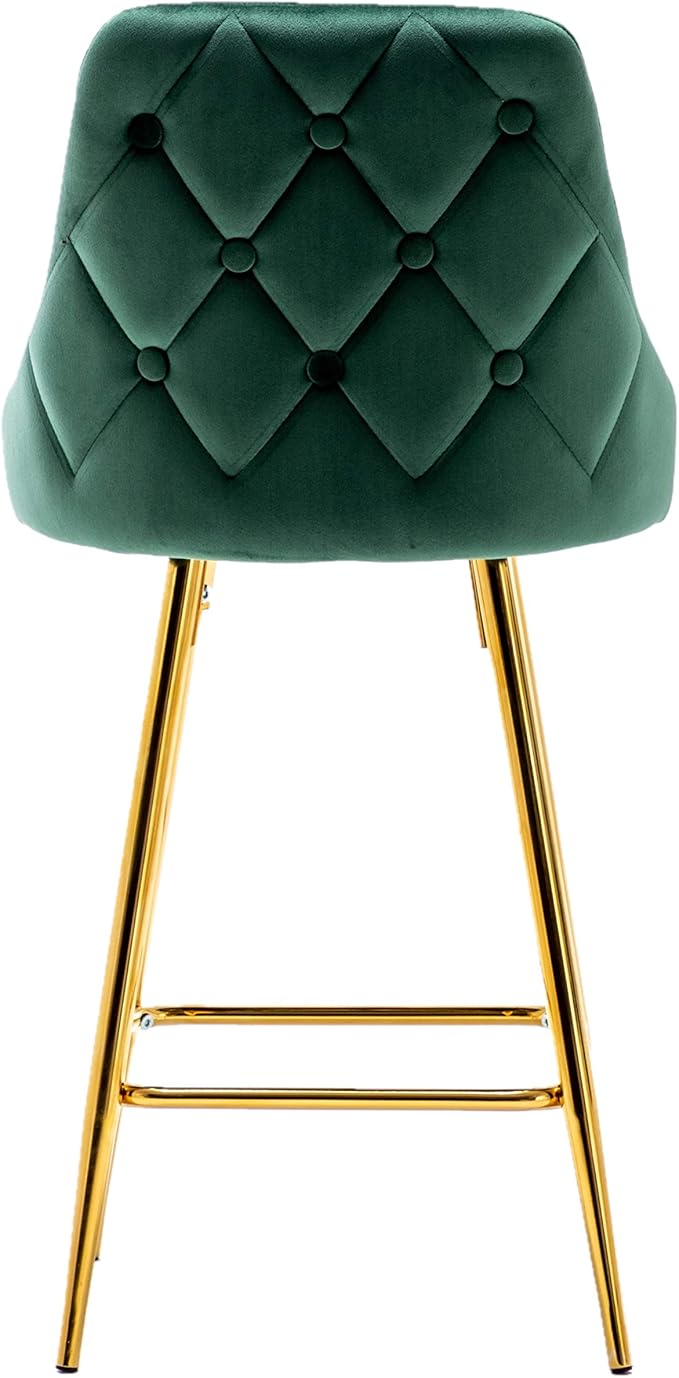 BTEXPERT Set of 2 Pack, upholstered Dining Bar Chairs Footrest High Back - Image 7
