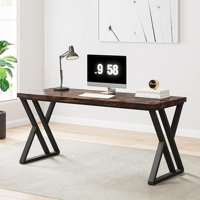 Tribesigns Writing Computer Desk, 55 inch Heavy Duty Study Desk - Image 5