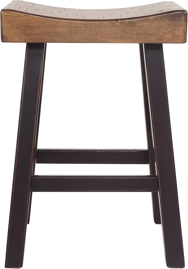 Signature Design by Ashley Glosco Farmhouse 25.5" Counter Height Saddle Barstool - Image 7