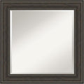 Amanti Art Brown Wall Mirror 26x26 Shipwreck Greywash Square Bathroom Mirror by AmantiArt