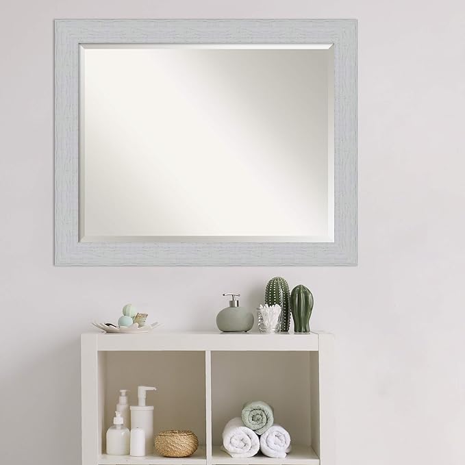 Amanti Art White Bathroom Mirror - Image 5