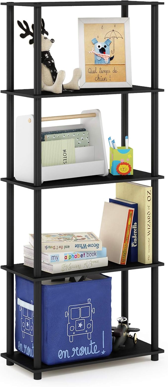 Furinno Turn-N-Tube 5-Tier Multipurpose Shelf / Display Rack / Storage Shelf / by Furinno-FitsYourSpaceFitsYourBudget