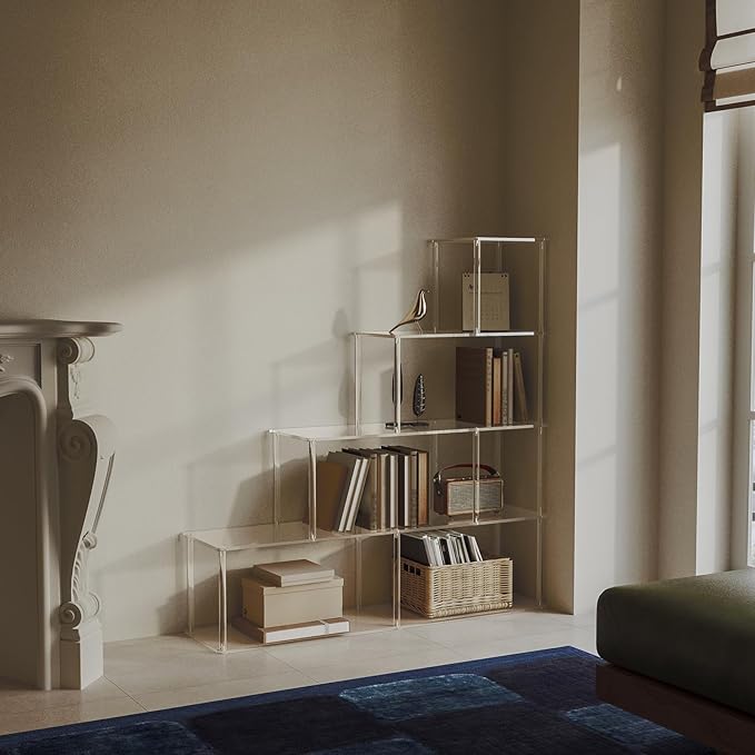 5-Tier Acrylic Stepped Bookshelf - Image 4
