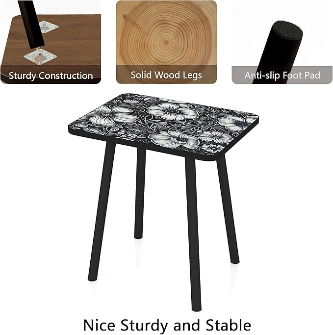 Mandala Small Rectangle End Table, Side Table - Image 7