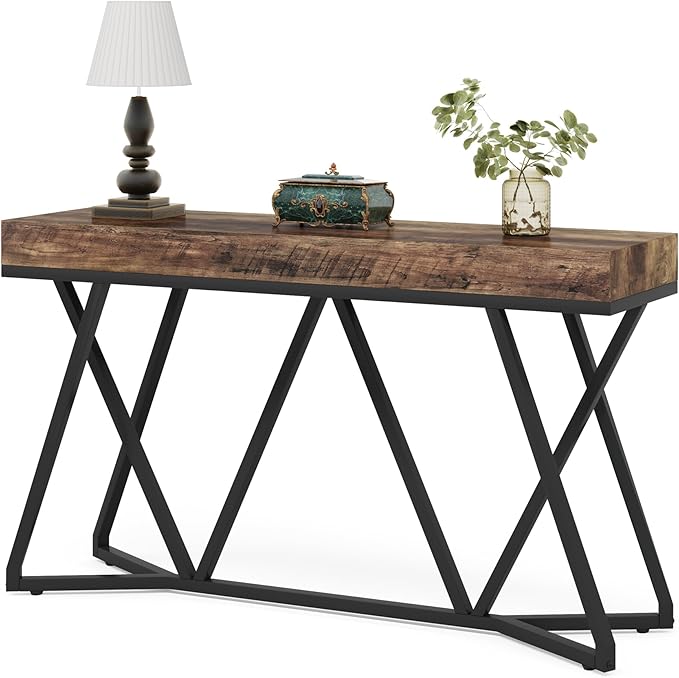 Tribesigns 55 Inch Console Table, Farmhouse Sofa Table Wood Entryway Table - Image 8
