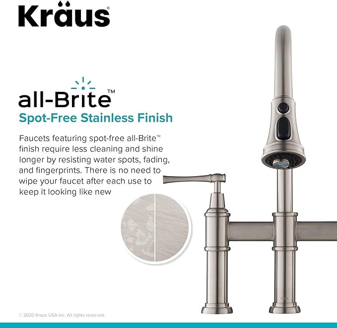 KRAUS Allyn Transitional Bridge Kitchen Faucet - Image 6