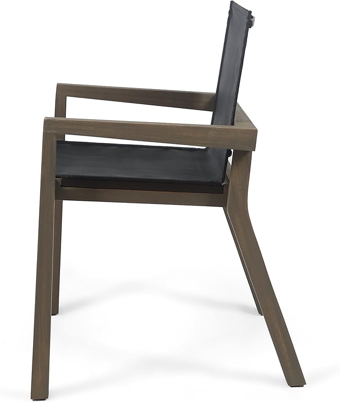 Merax Mesh Seating Solid Wood Dining Chairs Set of 2, French Country Style - Image 3