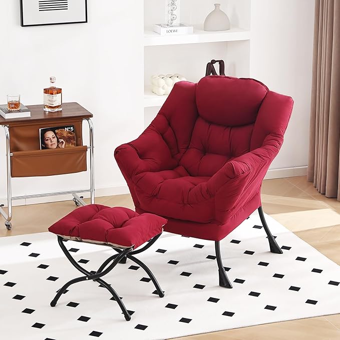 Lazy Chair and Ottoman, Large Accent Lounge Chair - Image 6