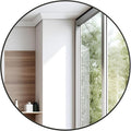 Black Round Mirror, Bathroom 24 Inch Vanity Wall Mirror, Modern Circle Mirror by Unknown