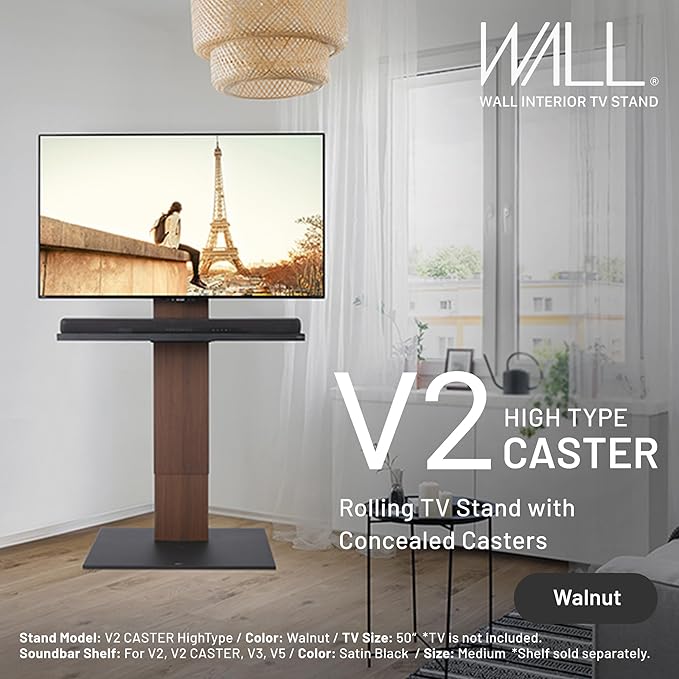 WALL V2 Caster High Type | Minimalist Rolling TV Stand - Image 2